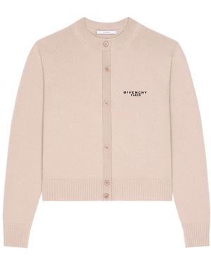 Givenchy Short Cardigan Met Ronde Hals - Naturel
