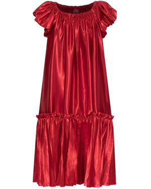 Comme des Garçons Kleid Mit Puffärmeln - Rot