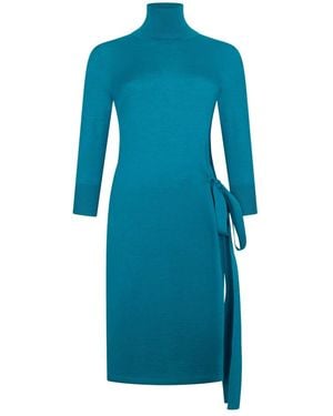 Malo Knitted Dresses - Blue