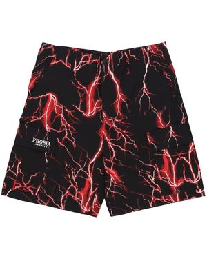PHOBIA ARCHIVE Casual Shorts - Rojo