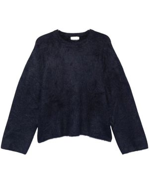Soft Goat Round-Neck Knitwear - Azul