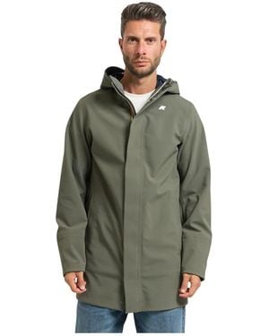 K-Way Single-Breasted Coats - Verde