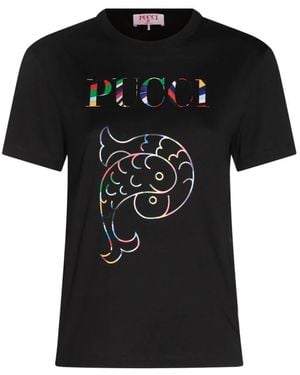 Emilio Pucci　ビーズ襟 カットソー トップス ブラック 36 Emilio Pucci ビーズ襟 カットソー トップス ブラック 36