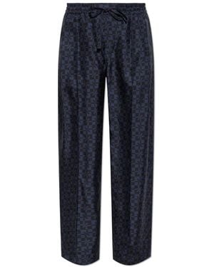 KENZO Wijde Zijden Broek - Blauw