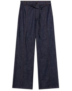 Alpha Studio Wide Trousers - Azul