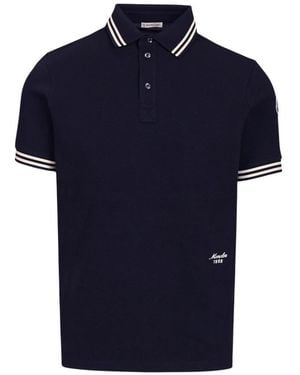 Moncler Polo Shirts - Blue