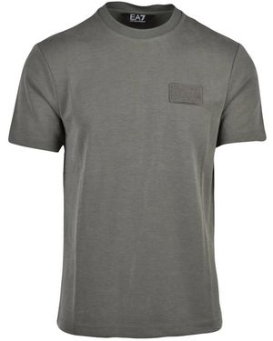EA7 Tops ,Groen ,Polyester T-Shirt - Grijs