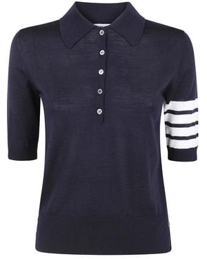 Thom Browne Round-Neck Knitwear - Bleu