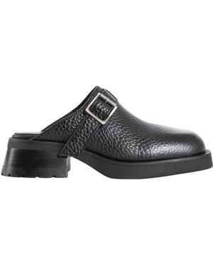 Miista Heeled Mules - Black