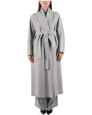 Max Mara Jassen ,Grijs ,Wol Lange Wikkeljas