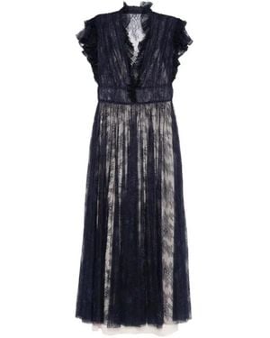 Alberta Ferretti Polyamide Lace Dress - Blau
