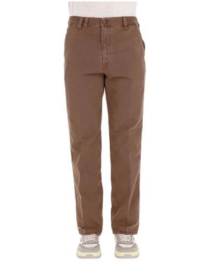 Haikure Straight Trousers - Brown