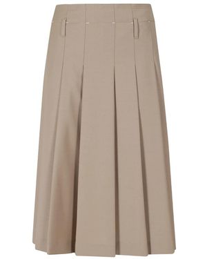 Tela Midi Skirts - Marrón