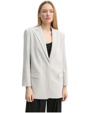 Theory Enkelrijige Crêpe Blazer - Wit
