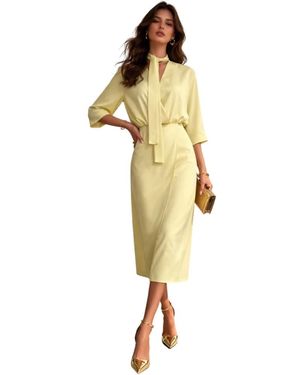 SIMONA CORSELLINI Wrap Dresses - Yellow