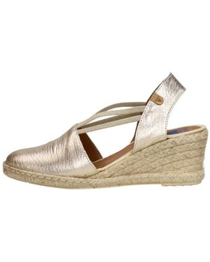 Verbenas Schoenen ,Geel ,Leer Maika Wedge Espadrille - Naturel
