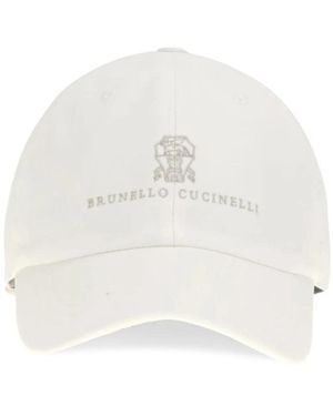 Brunello Cucinelli M252D9850 Baseball Cap - Weiß