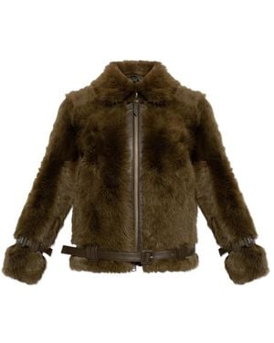 Tom Ford Faux Fur & Shearling Jackets - Green