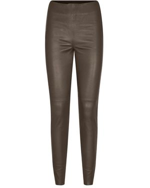 Mos Mosh Leather Pants - Gray
