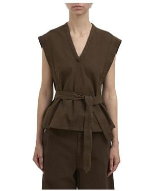 Lemaire Sleeveless Tops - Brown