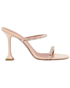 AMINA MUADDI Heeled Mules - Pink