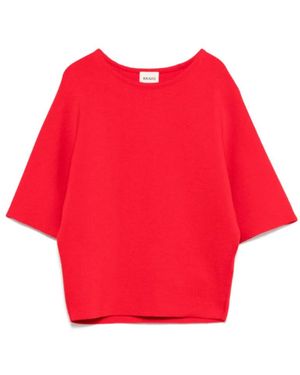 KHAITE Round-Neck Knitwear - Rojo