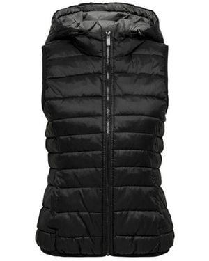 ONLY Outdoor Kontrast Weste Jacke - Schwarz