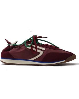 PURAAI Rot Grüne Leinwand Sneaker - Braun