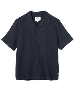 Wax London Short Sleeve Shirts - Blue