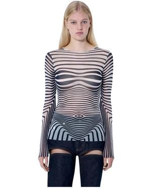 Jean Paul Gaultier Long Sleeve T-Shirts - Blue