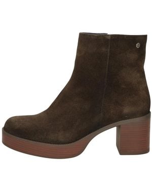 Fluchos Schoenen ,Bruin ,Leer Bowy Enkelboot