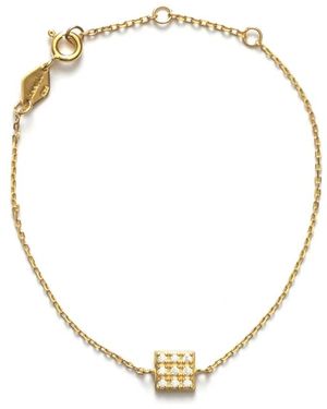 Anni Lu Minimalistische Gouden Kristal Armband - Metallic