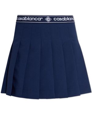 CASABLANCA Faltenrock - Blau