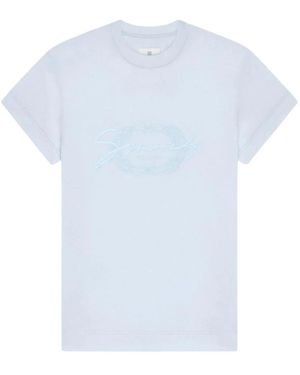 Givenchy Blaues Logo T-Shirt Für Frauen