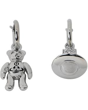 Vivienne Westwood Accessoires ,Grijs ,Robijn Kleine Hoep Oorbellen - Metallic