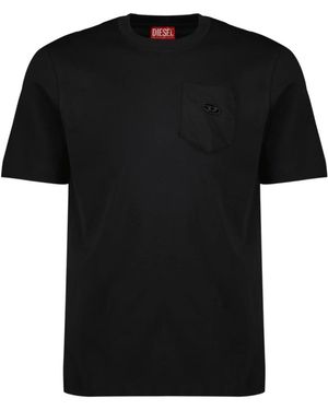 DIESEL Tops ,Zwart ,Katoen T-Norm T-Shirt