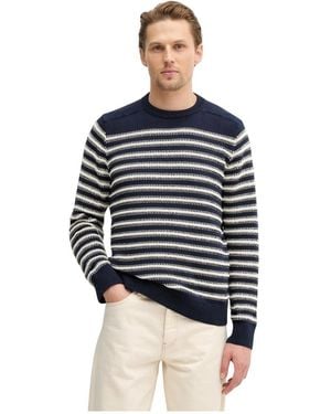 Guess Gestreifter Pullover - Blau