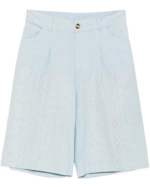 Semicouture Casual Shorts - Azul