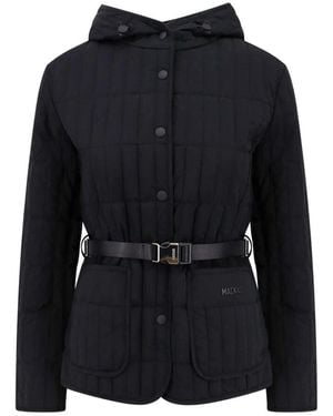 Mackage Schwarze jacke mit kapuze und logopatch