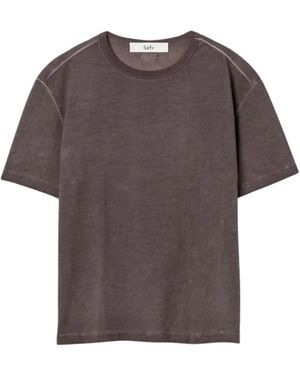 Séfr Tops ,Bruin ,Katoen Mauro T-Shirt