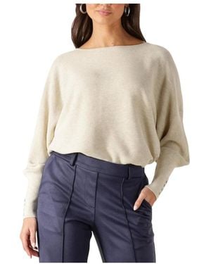 Nukus Truien & Vesten ,Katoen Batwing Pullover Effen - Blauw