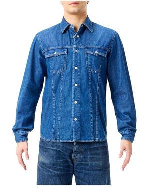 CYCLE James Regular Icon Shirt - Blau
