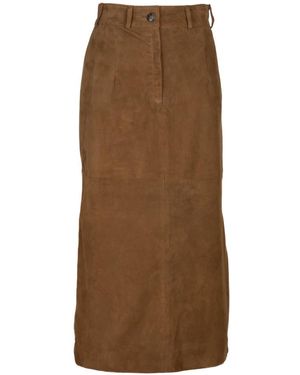 EMMA & GAIA Midi Skirts - Marrone