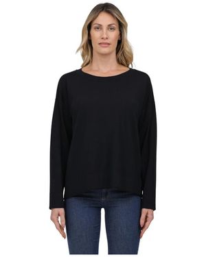 Alpha Studio Langarm Bootshals Top - Schwarz