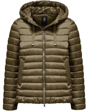 Bomboogie Jassen ,Bruin ,Nylon Nylon Ciré Donsjas - Groen