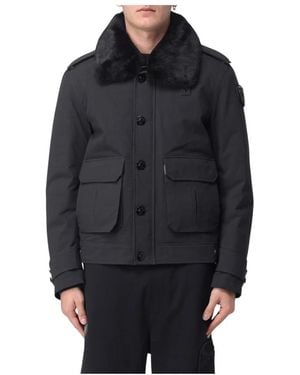 Blauer Jassen ,Zwart ,Leer Poliziotto Jacket