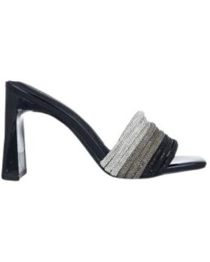 Menbur Sandalo Con Fascette Con Strass Sulla Monta - Weiß