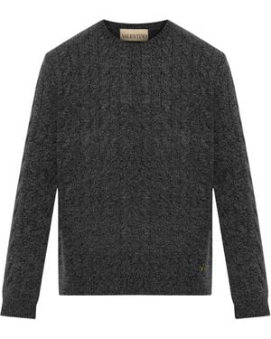 Valentino Round-Neck Knitwear - Grey