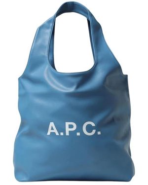 A.P.C. Tote Bags - Blu