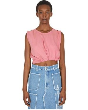 Lourdes Sleeveless Tops - Red